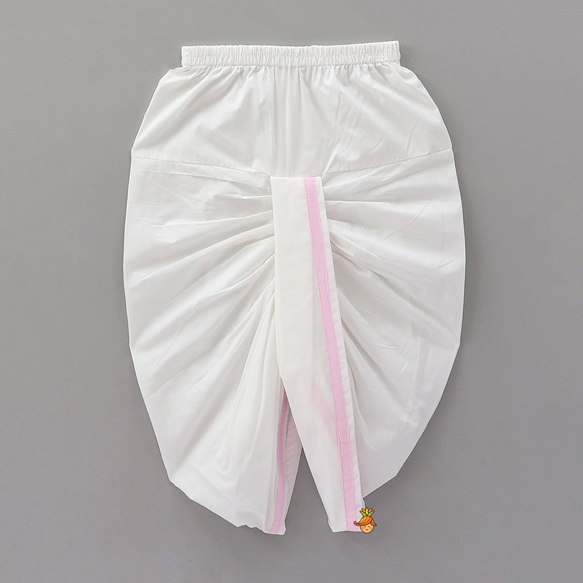 Lotus Patch Embroidered Kurta And Dhoti