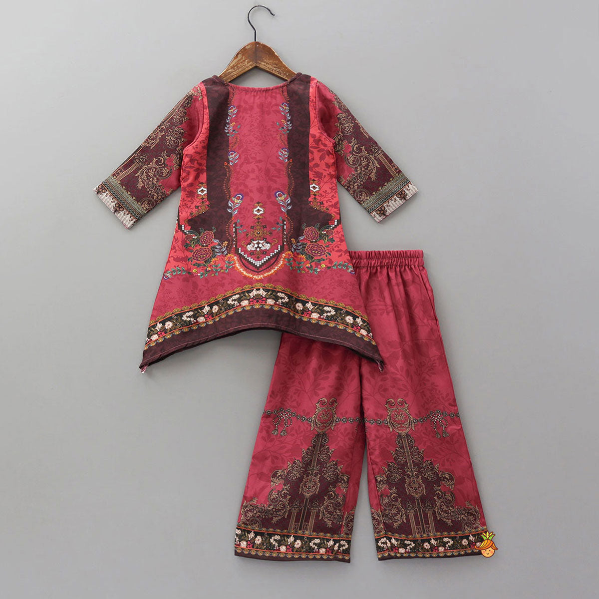 Printed Asymmetric Kurti And Palazzo