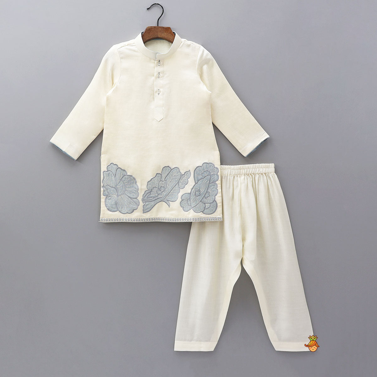 Pre Order: Delicate Applique Work Kurta And Salwar