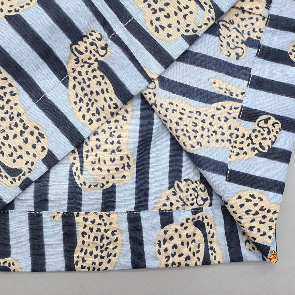 Pre Order: Animal Printed Notch Collar Sleepwear