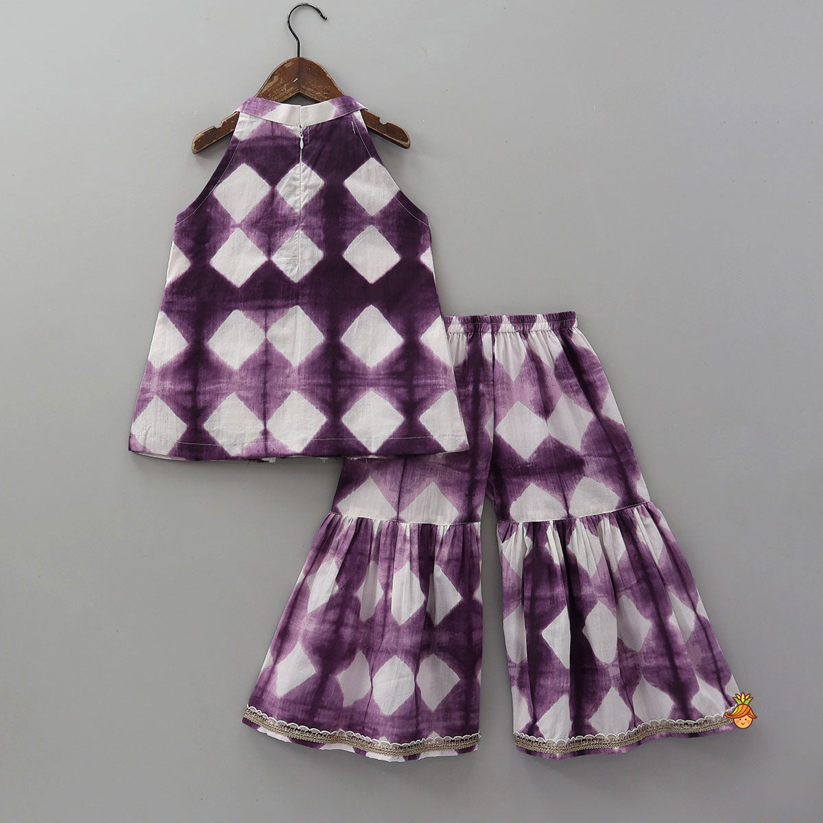 Pre Order: Hanging Fringes Tassel Detail Kurti And Sharara