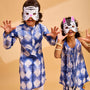 Hanging Fringes Tassel Detail Printed Kurti And Sharara twinning model image 4