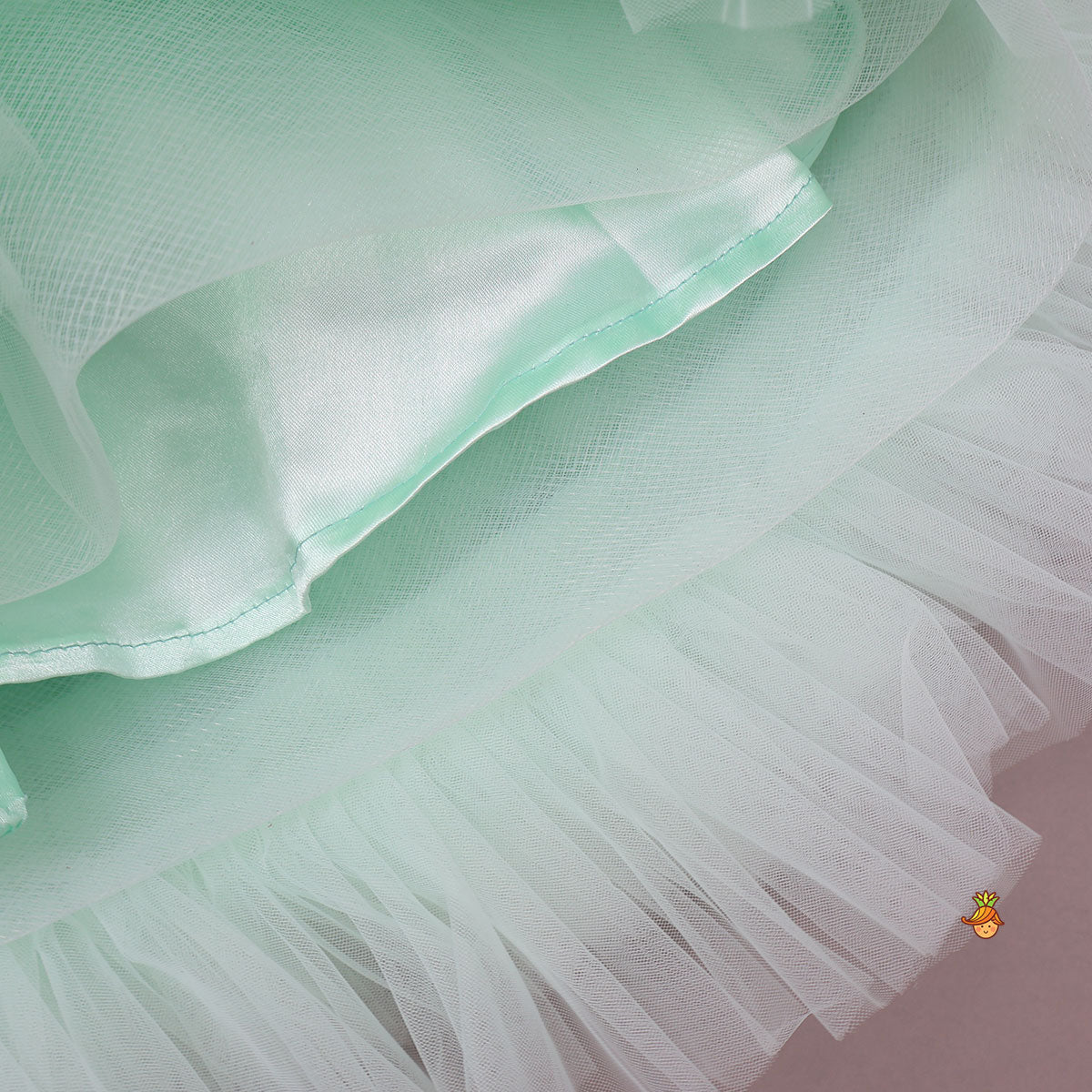 Sequin Work Trail Dress With Headband