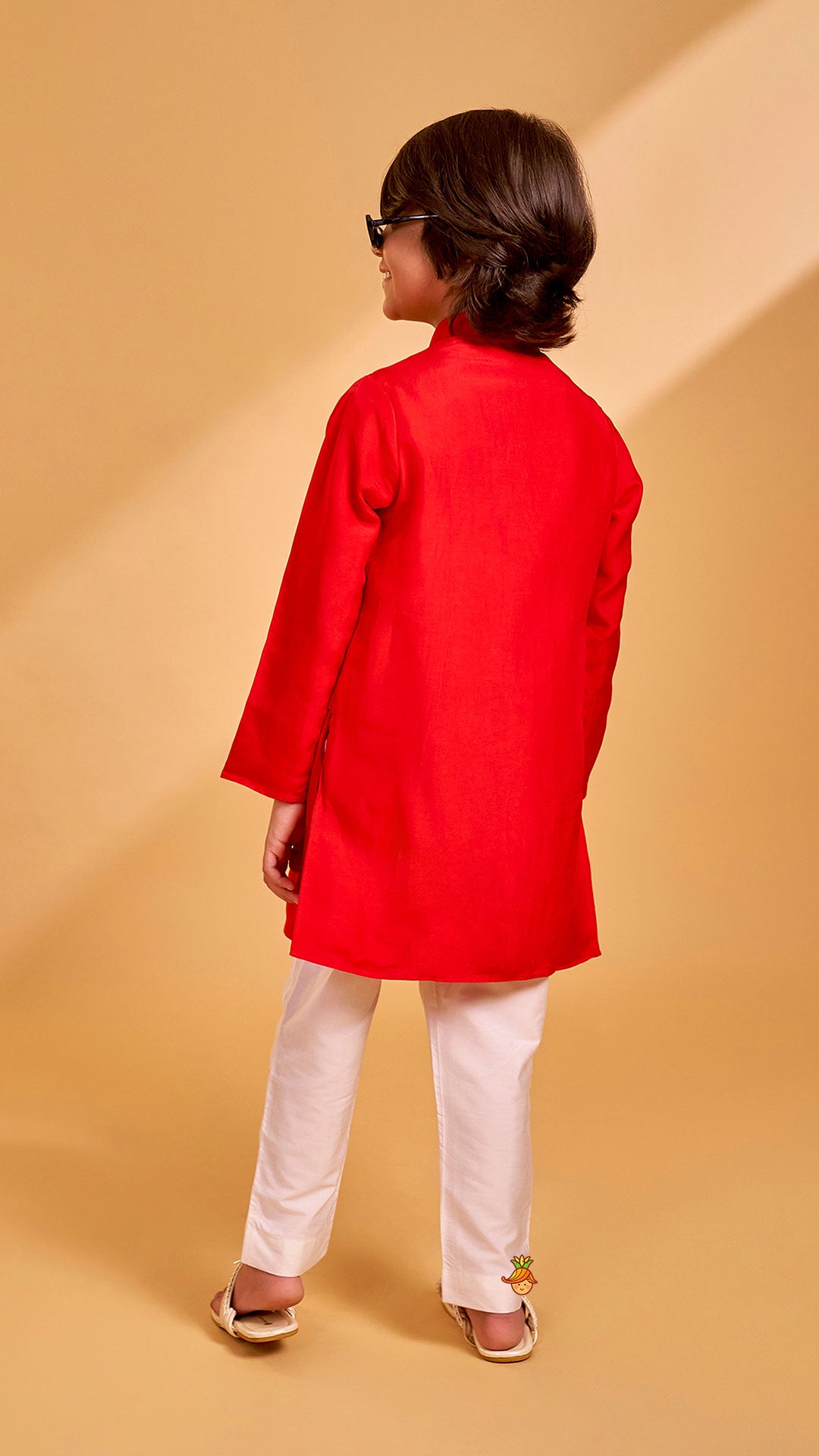Pre Order: Hand Embroidered And Bead Embellished Kurta And Pyjama Set