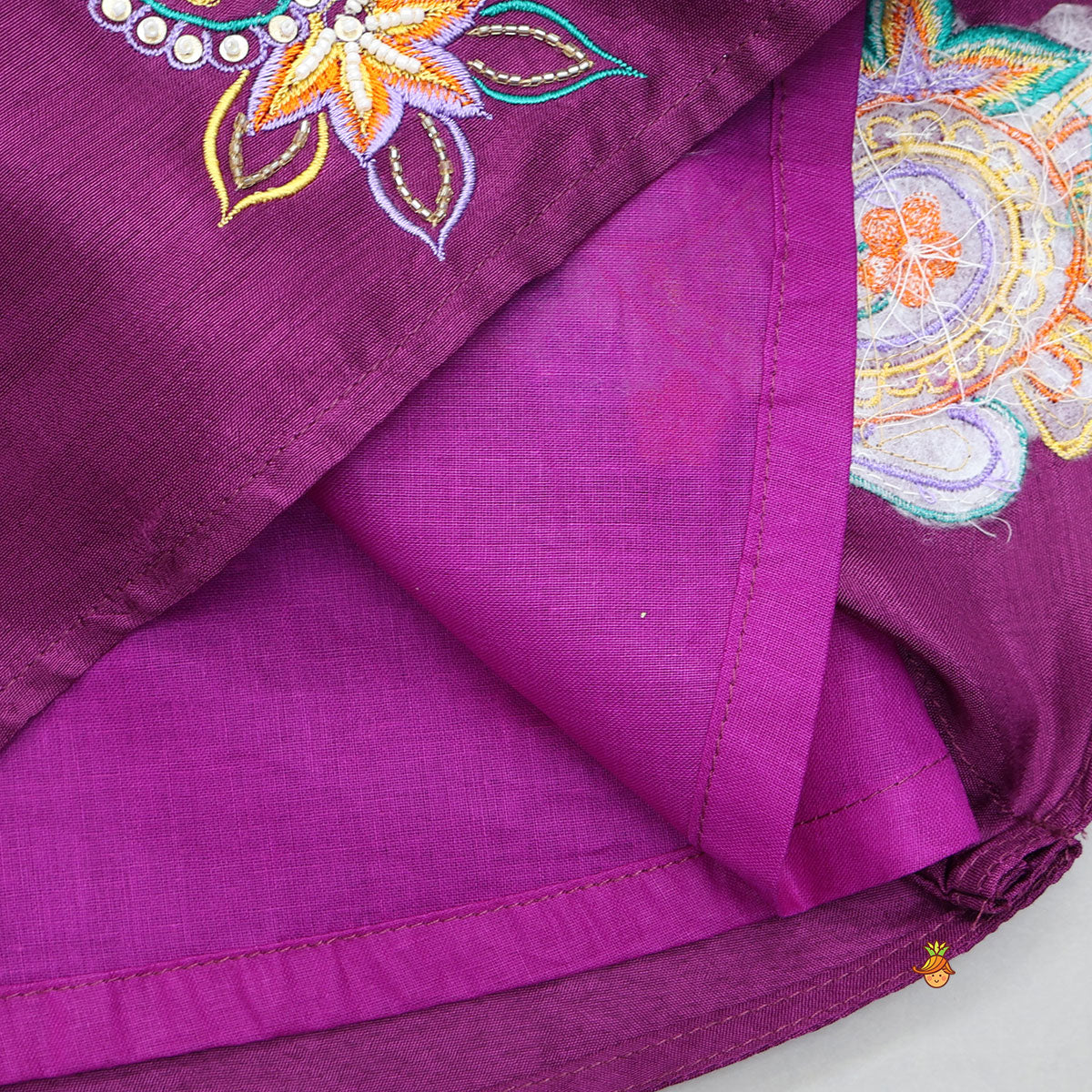 Pre Order: Paisley Embroidered Kurti With Palazzo And Dupatta