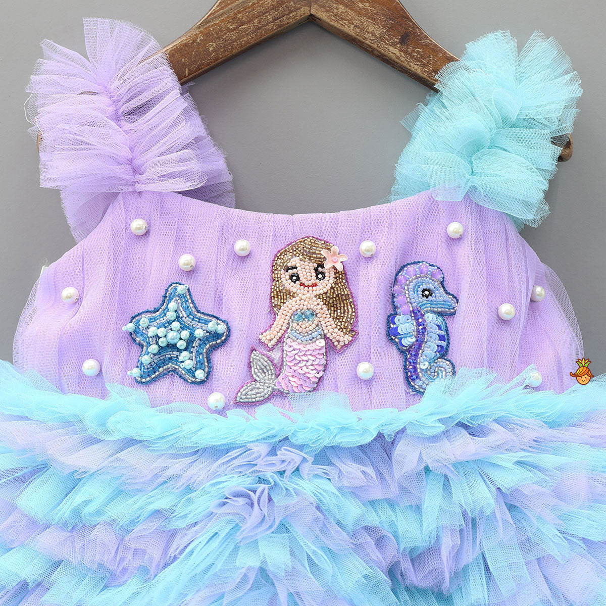Aqua Whimsy Strappy High-Low Dress