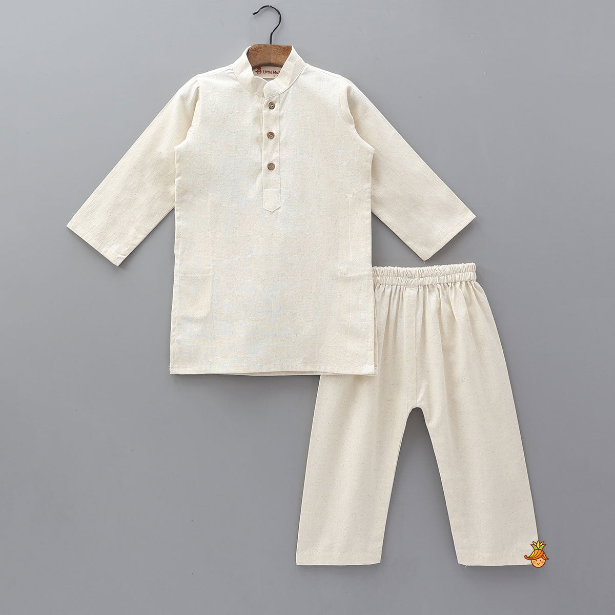 Pre Order: Elegant Kurta With Floral Applique Jacket And Pyjama