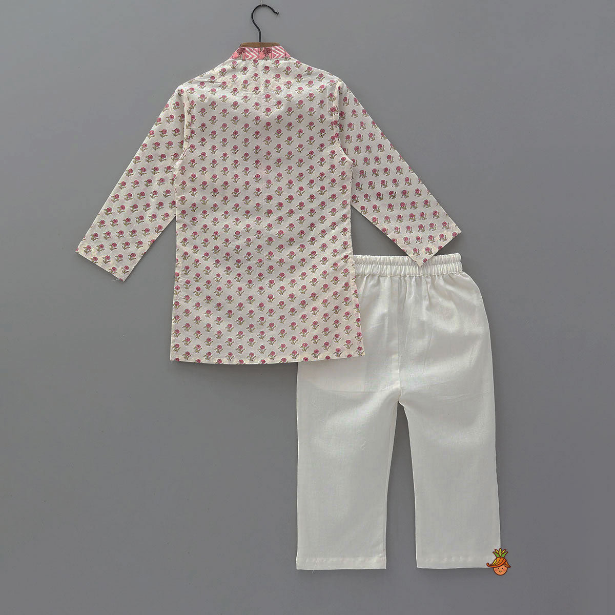 Pre Order: Hand Block Floral Printed Kurta And Pyjama