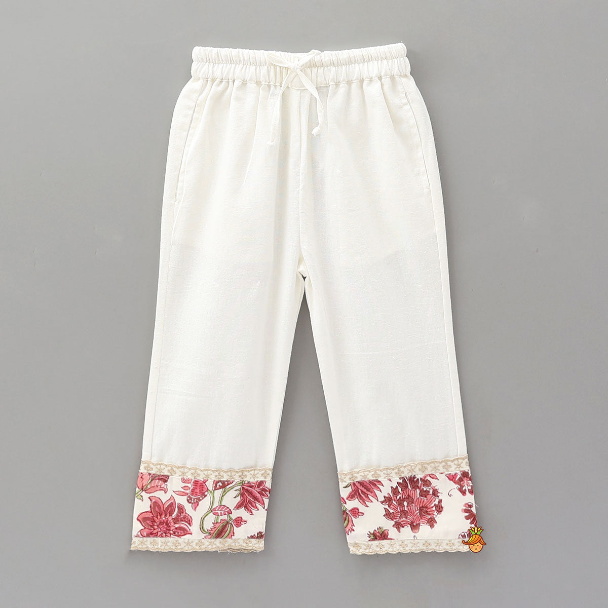 Pre Order: Sweetheart Tassel Detailed Hand Block Printed Angarkha Kurti And Pant