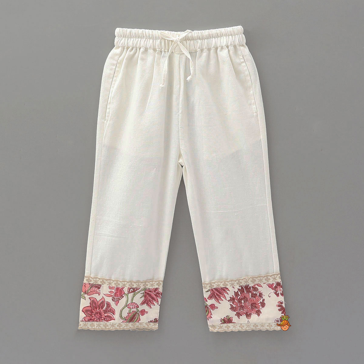 Pre Order: Sweetheart Tassel Detailed Hand Block Printed Angarkha Kurti And Pant