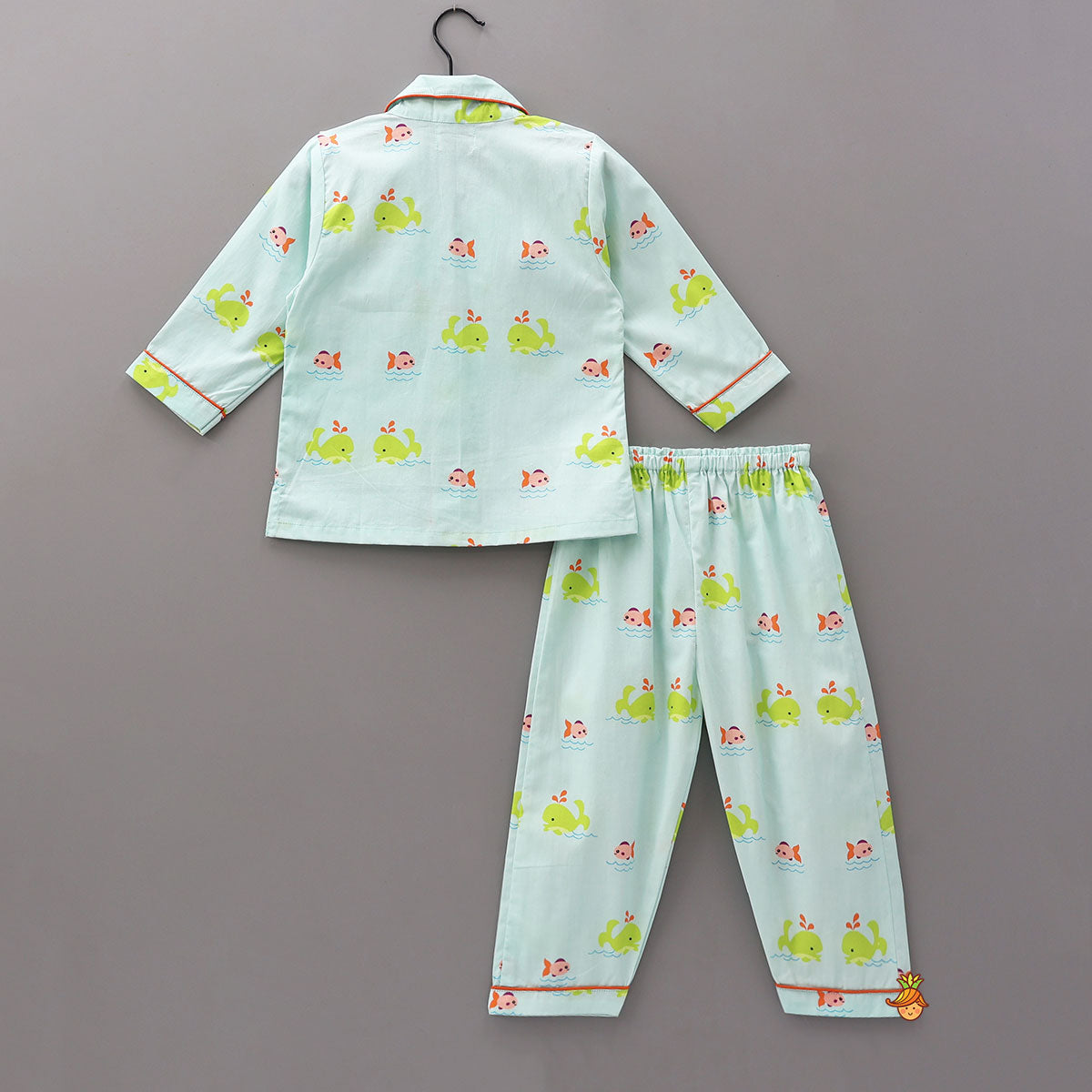 Pre Order: Ocean-Themed Printed Cotton Sleepwear