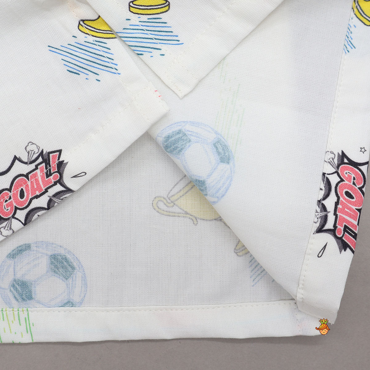 Pre Order: Sports-Themed Printed Cotton Sleepwear