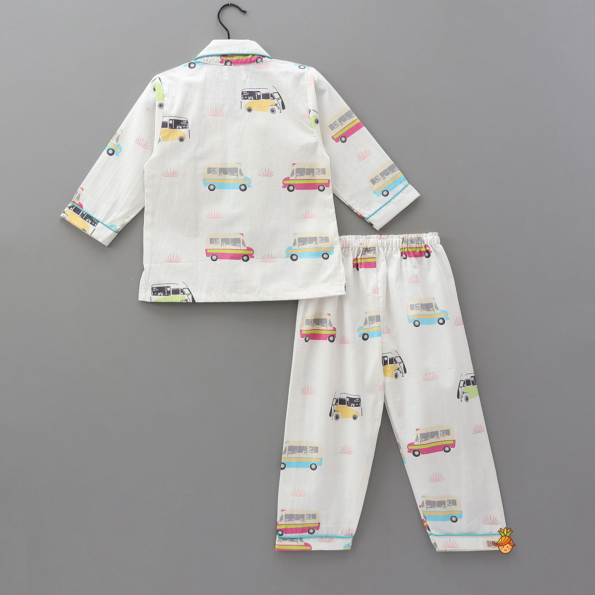 Pre Order: Transport-Themed Printed Cotton Sleepwear