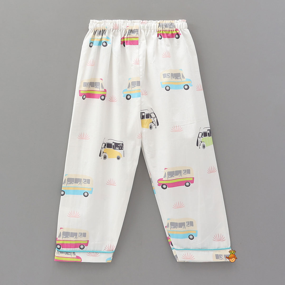 Pre Order: Transport-Themed Printed Cotton Sleepwear