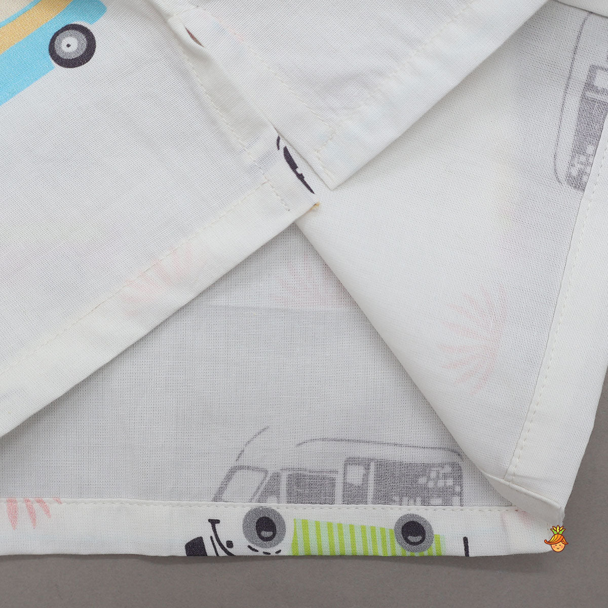 Pre Order: Transport-Themed Printed Cotton Sleepwear