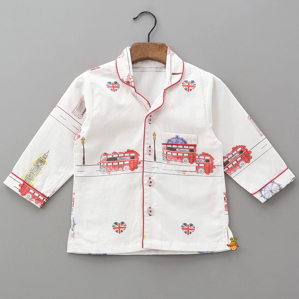 Pre Order: Travel-Themed Printed Cotton Sleepwear