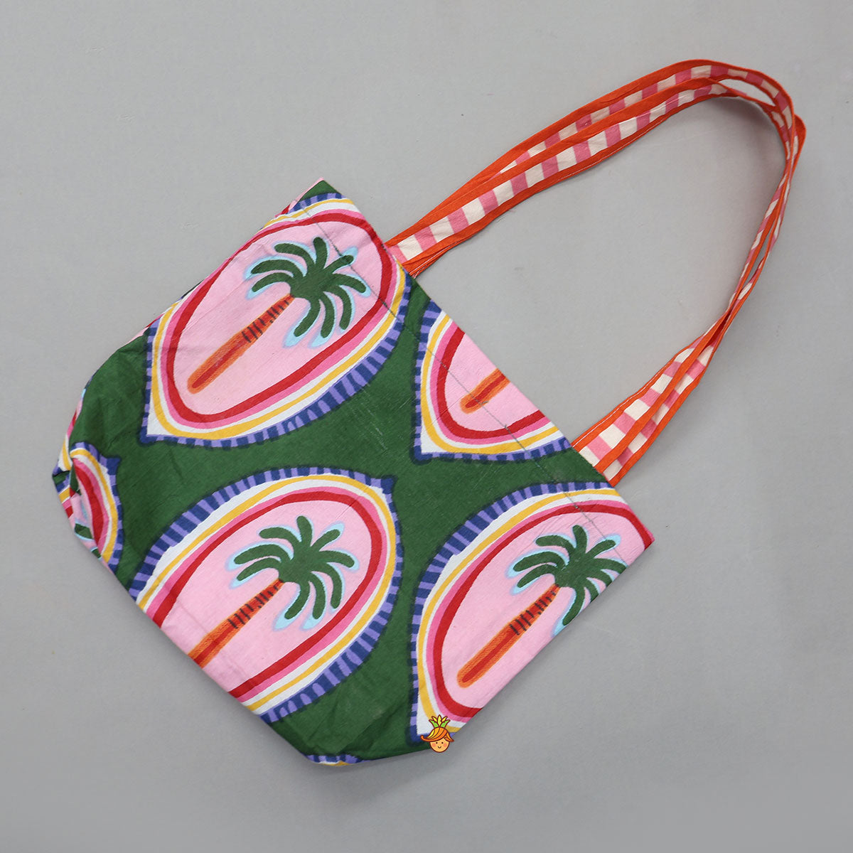 Pre Order: Tropical Tree Printed Sleepwear Set With Matching Tote Bag
