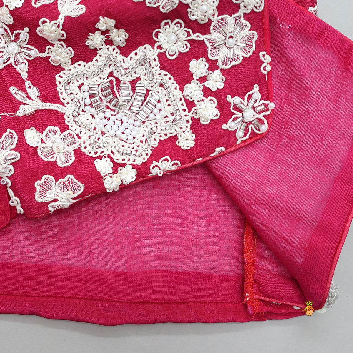 Pre Order: Stylish Front-Cut Top With Pleated Lehenga And Dupatta