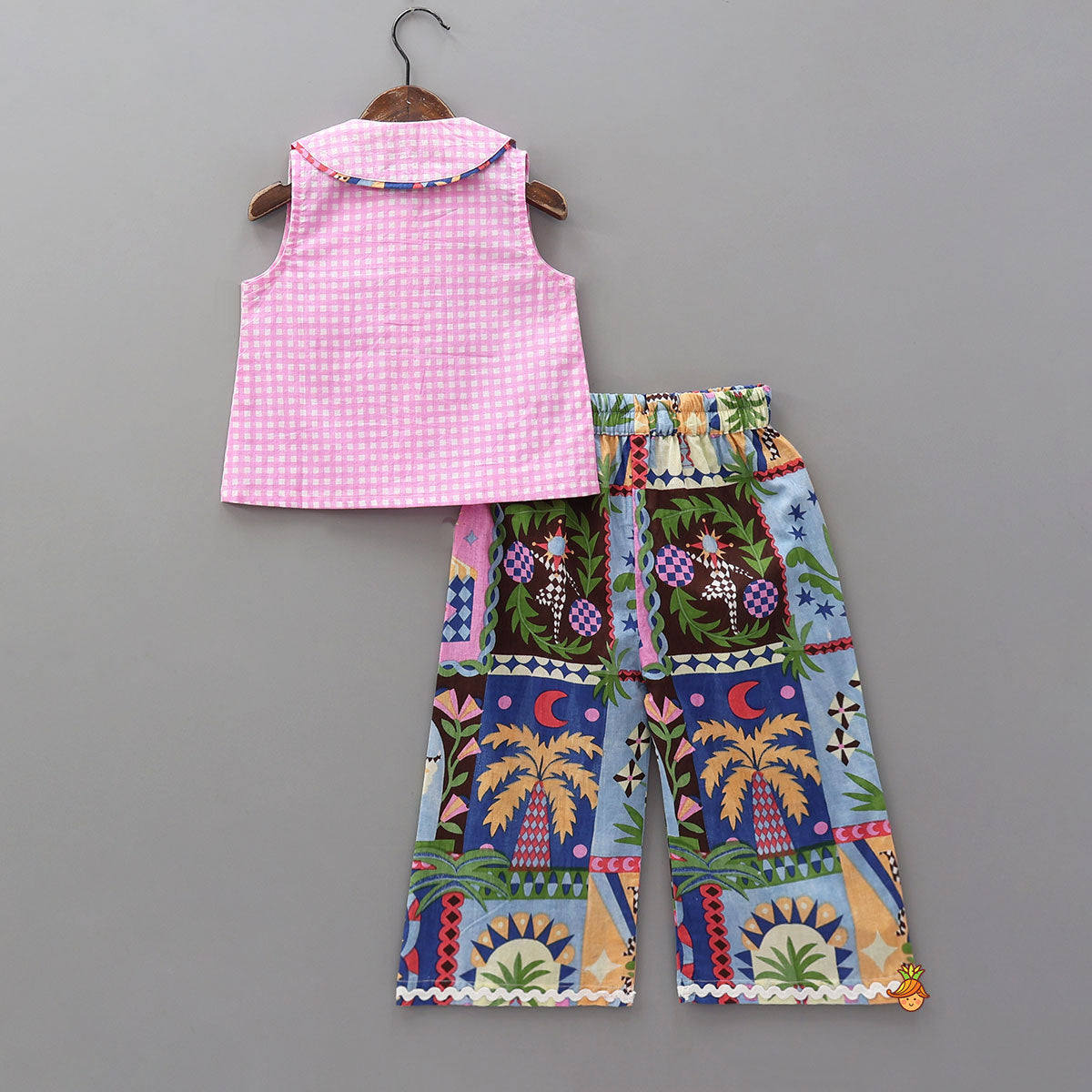 Pre Order: Whimsical Printed Sleepwear Set With Tote Bag, Eye Mask And Scrunchie