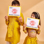 Sequins And Thread Embroidered Crop Top With Lehenga twinning model image 4
