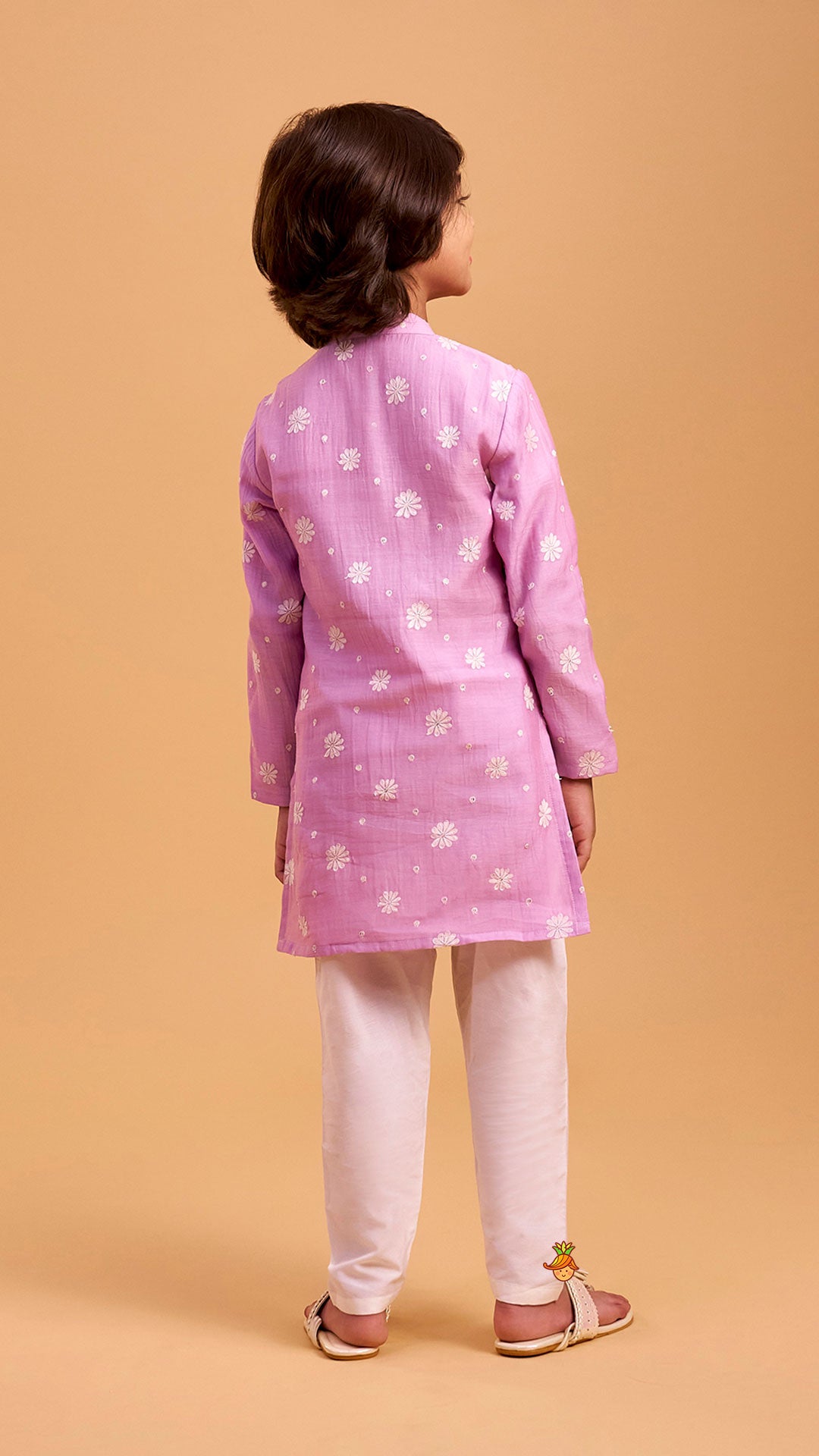 Pin Tuck Floral Kurta And Pyjama