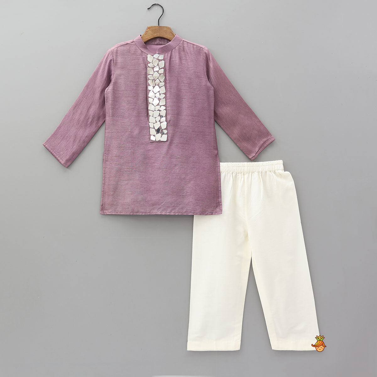 Pre Order: Faux Mirror Work Kurta With Pyjama