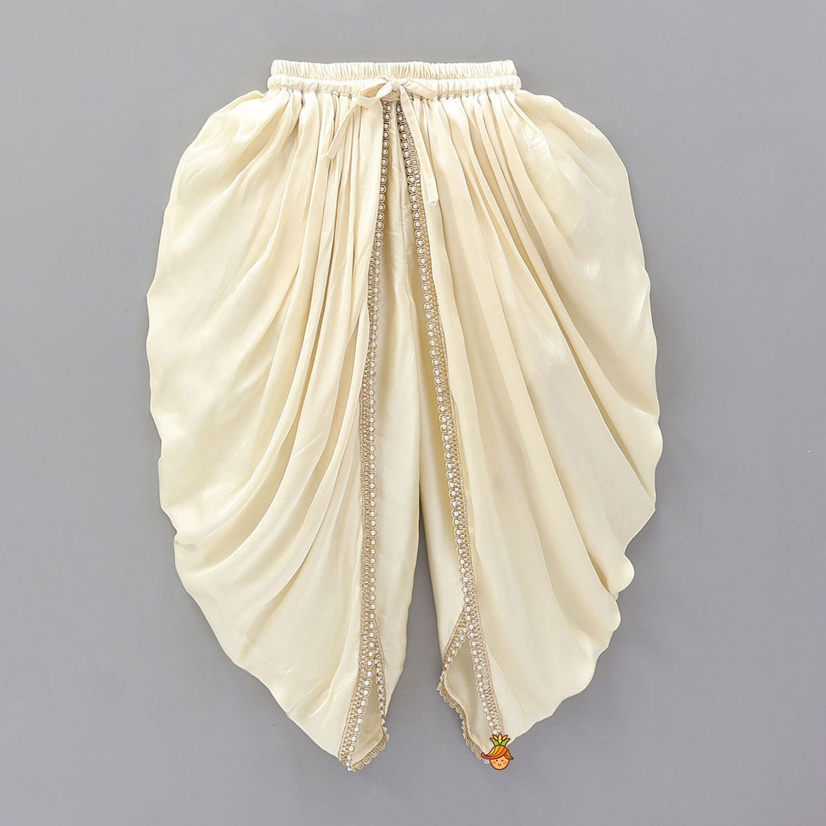 Pre Order: Pin Tuck Front Placket Kurta With Hand Embroidered Jacket And Pleated Dhoti