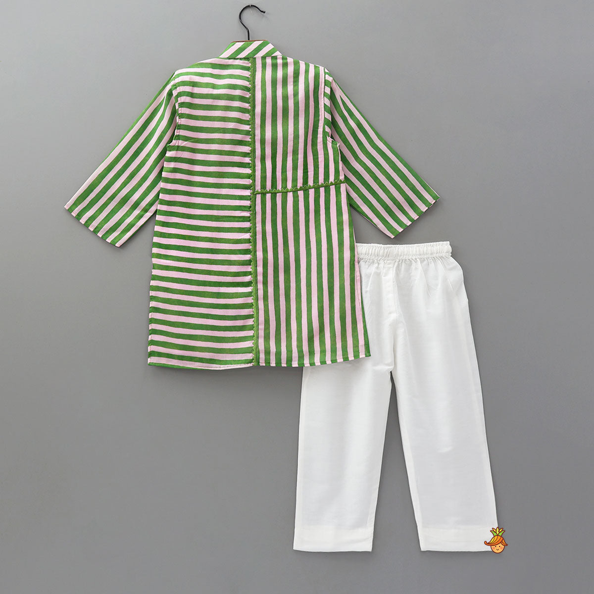 Striped Ethnic Kurta And Pyjama