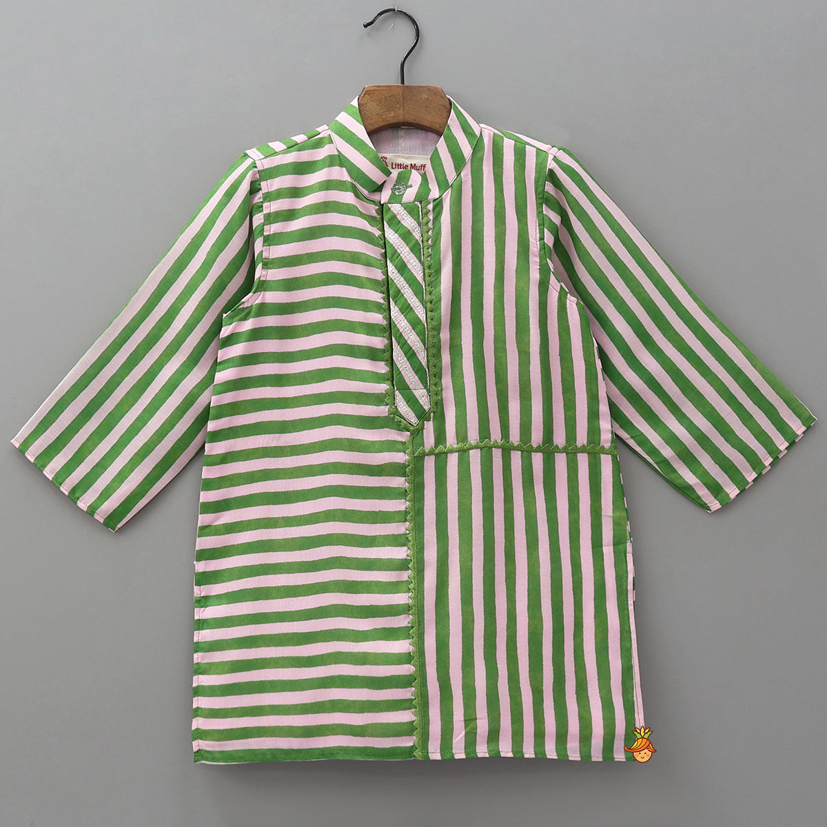 Striped Ethnic Kurta And Pyjama