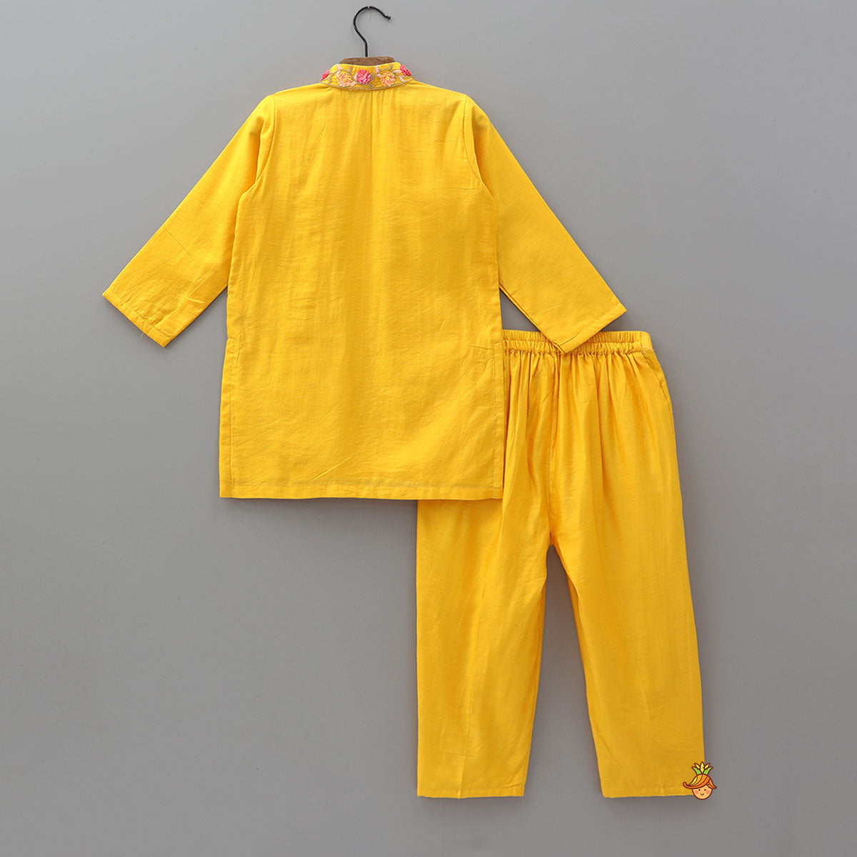 Pre Order: Sequin And Floral Hand Embroidered Kurta With Pyjama