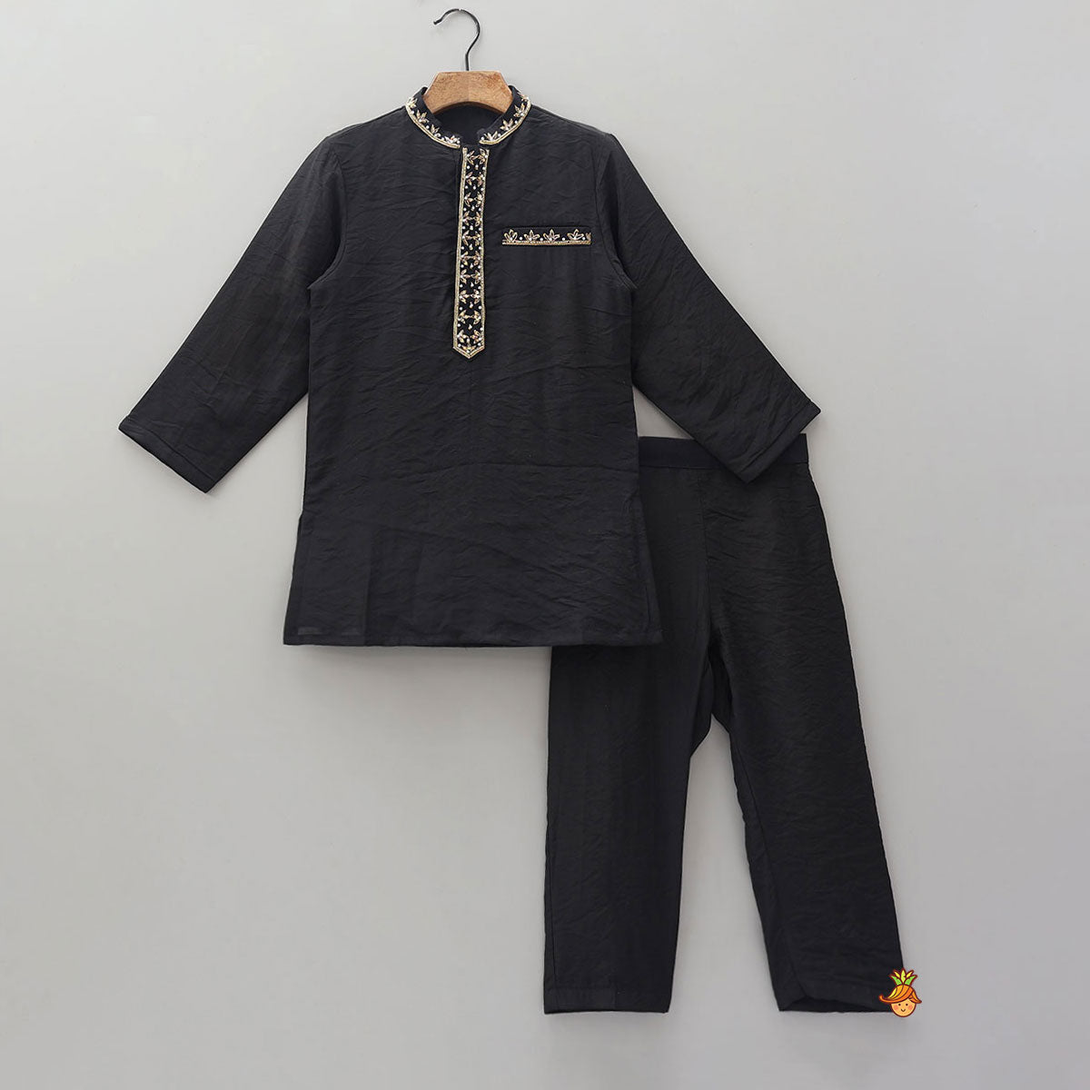Pre Order: Royal Hand Embroidered Kurta With Pyjama