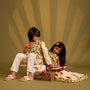 Triple Layered Printed Top And Lehenga twinning model image 1