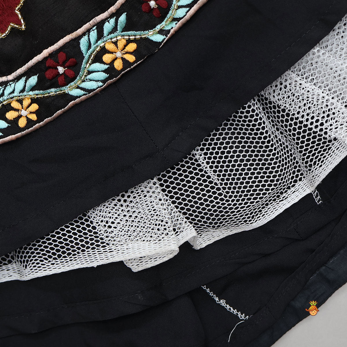 Pre Order: Exquisite Floral Embroidered Embellished Crop Top With Lehenga