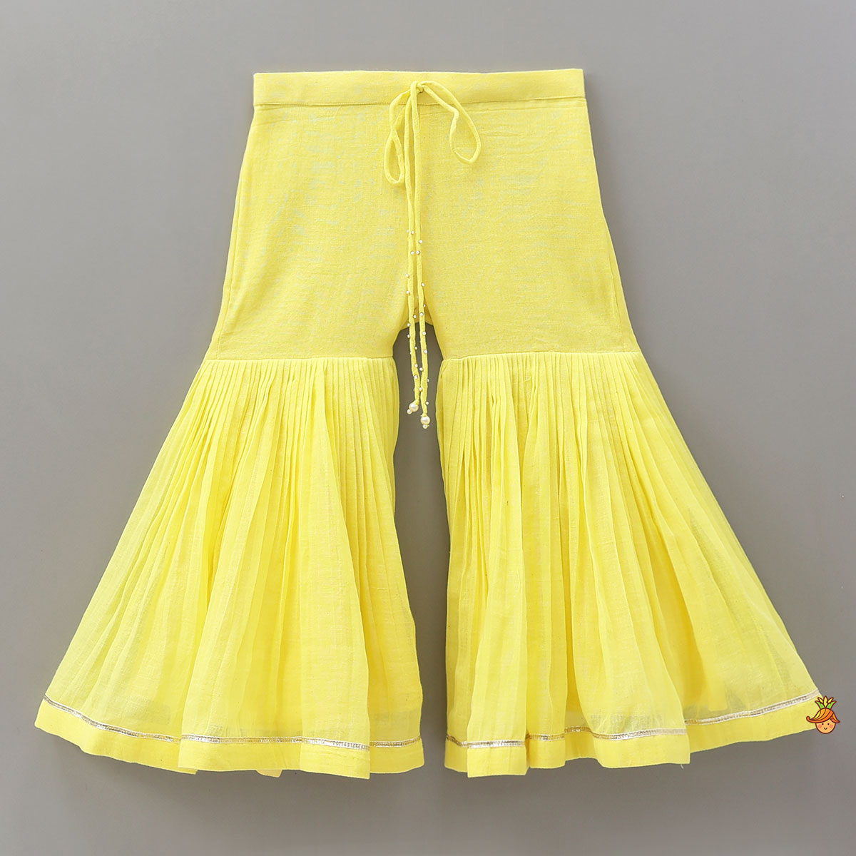 Angarkha Style Kurti And Sharara With Net Dupatta