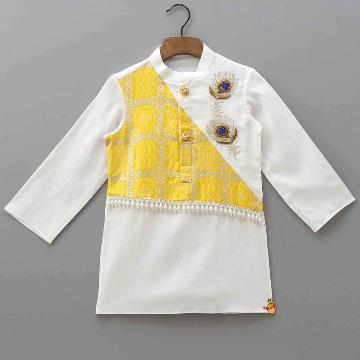Pre Order: Patch Work Kurta And Dhoti