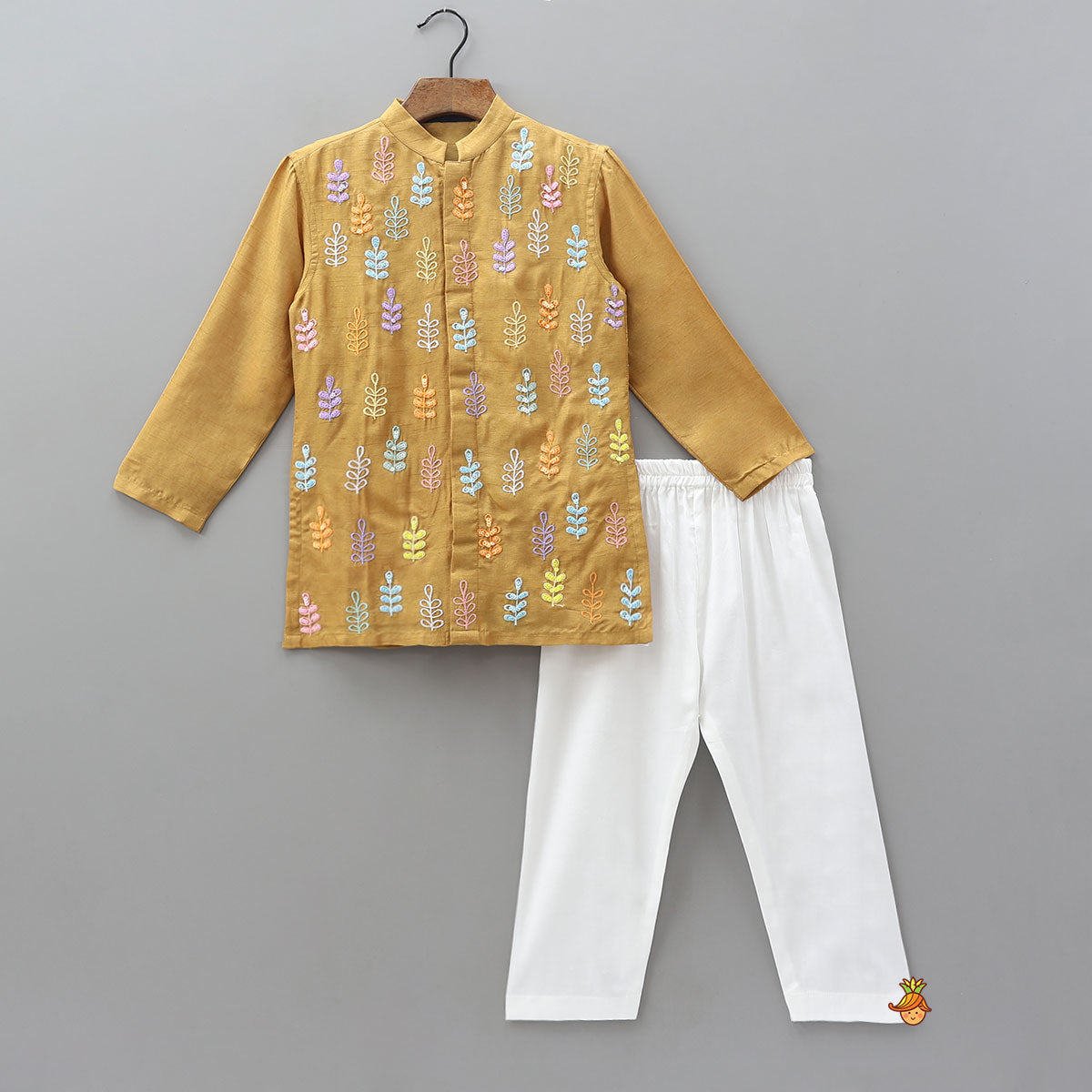 Pre Order: Multicolour Motif Kurta With Pyjama