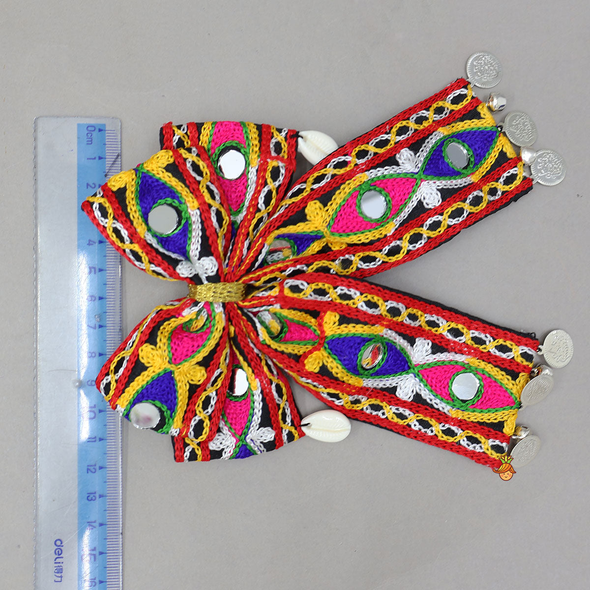 Mirror Work Colourful Bow Hair Clip