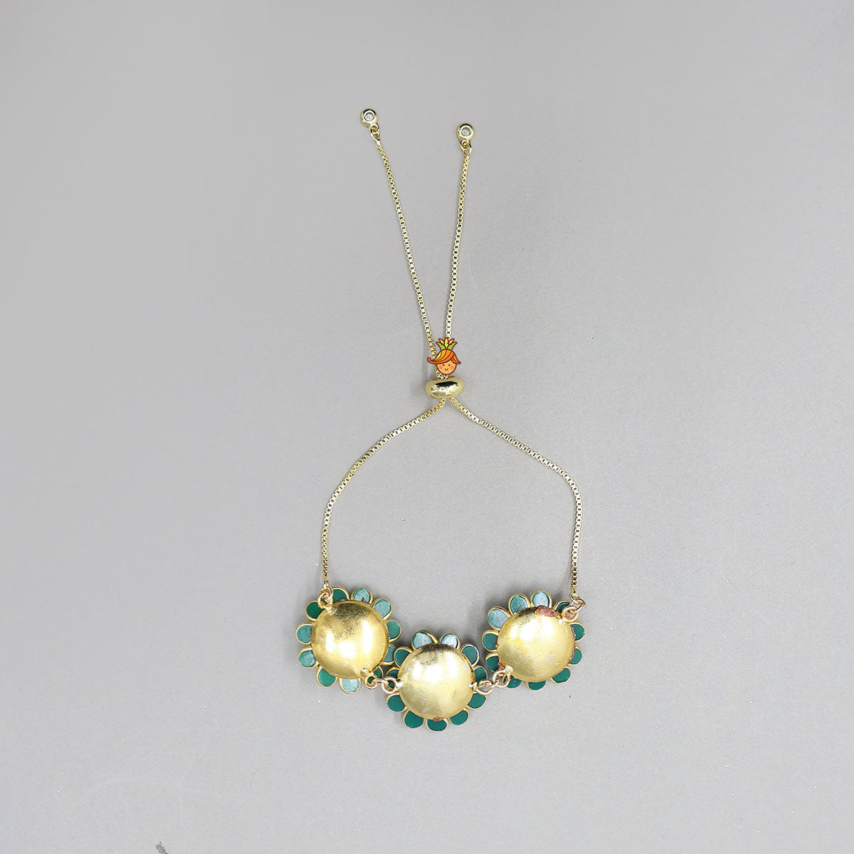 Triple Flower Adjustable Bracelet