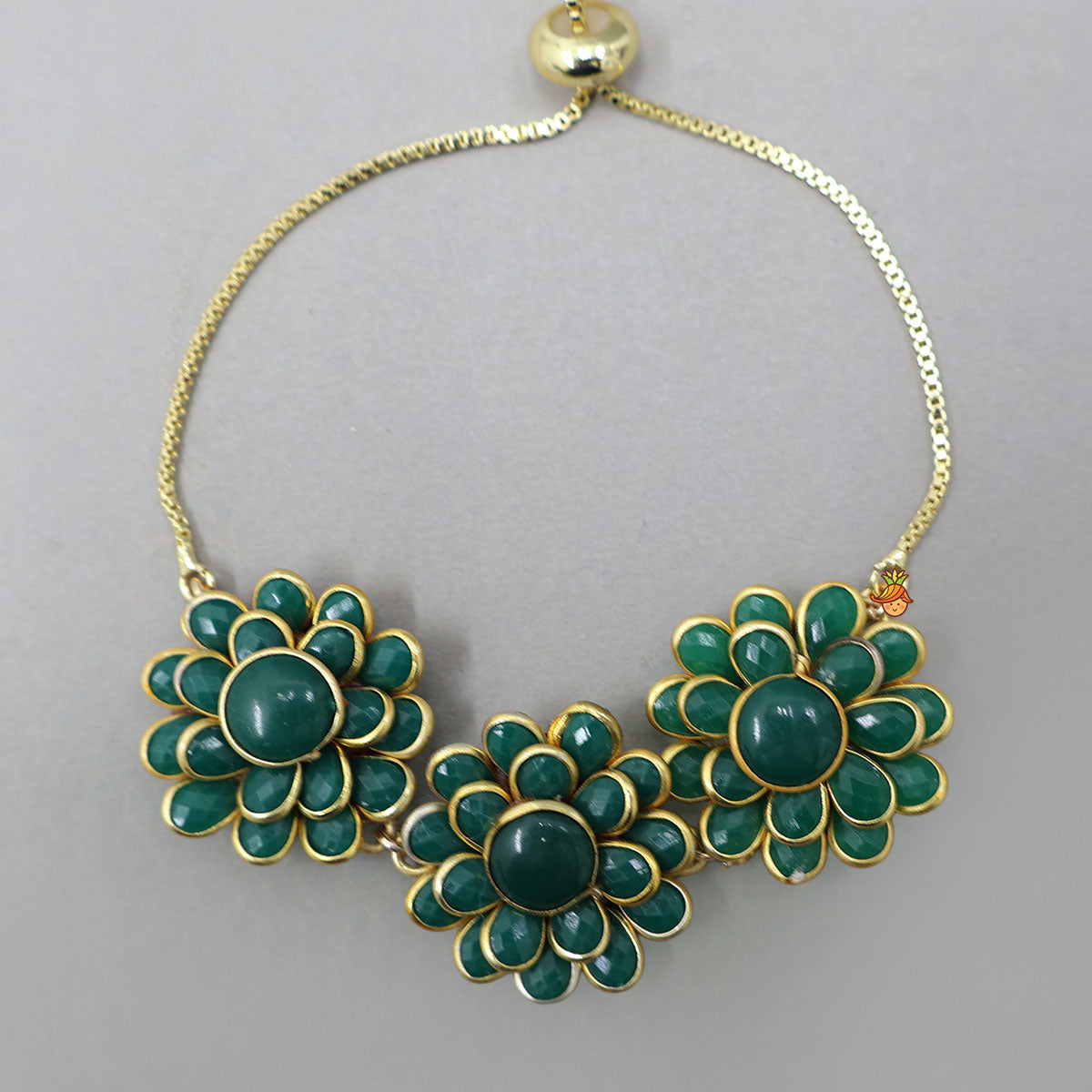 Triple Flower Adjustable Bracelet