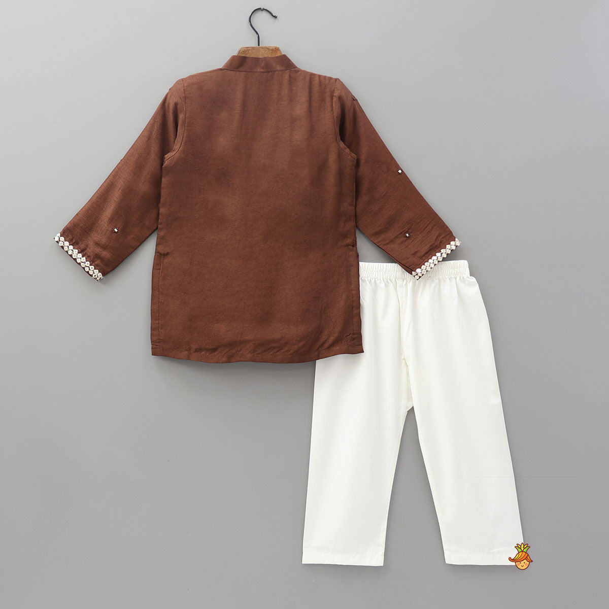 Pre Order: Faux Mirror Work Elegant Kurta And Pyjama