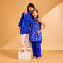 Booti Thread Embroidered Kurta And Pyjama twinning model image 1