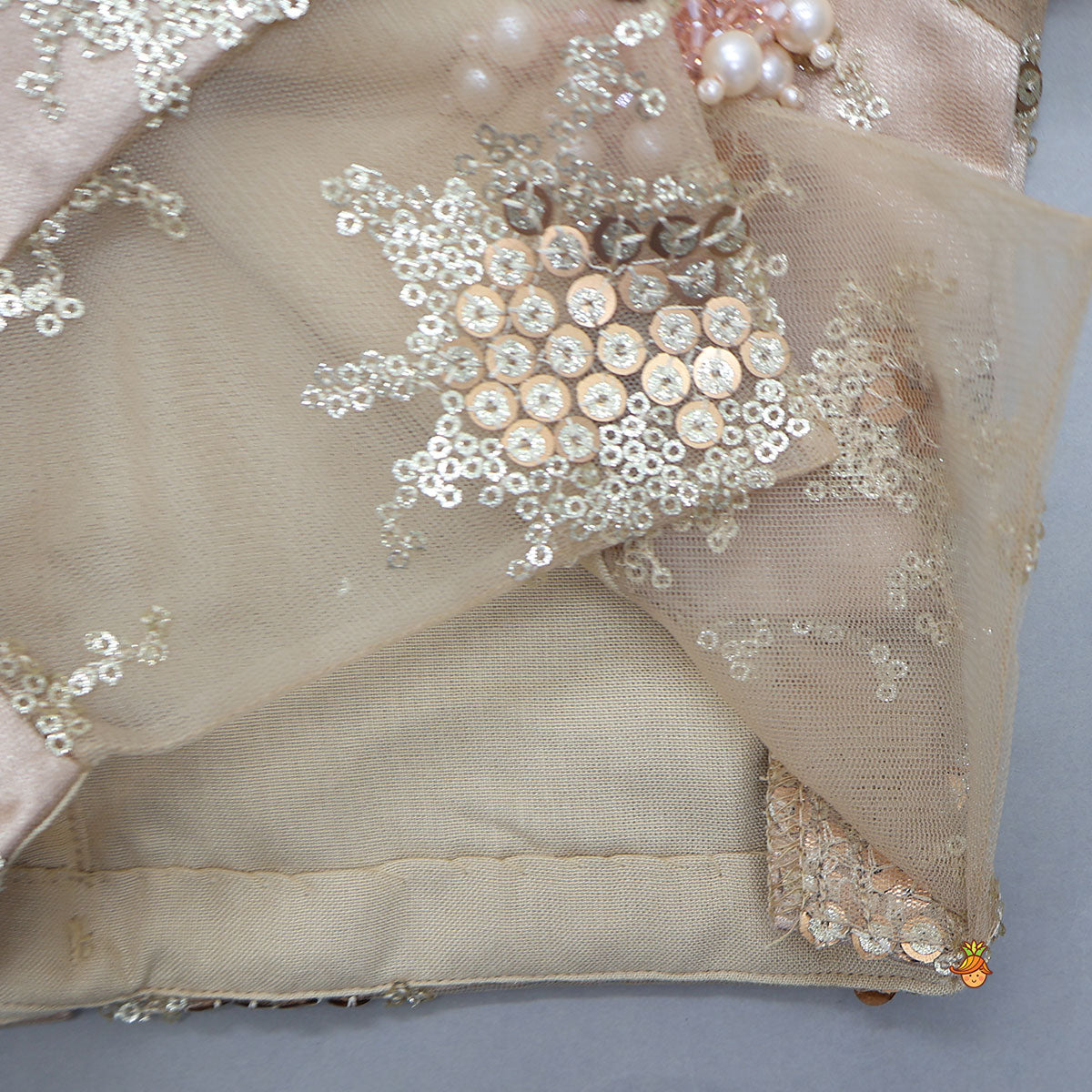 Pre Order: Stylish Front-Cut Crop Top With Lehenga And Dupatta With Hair Clip