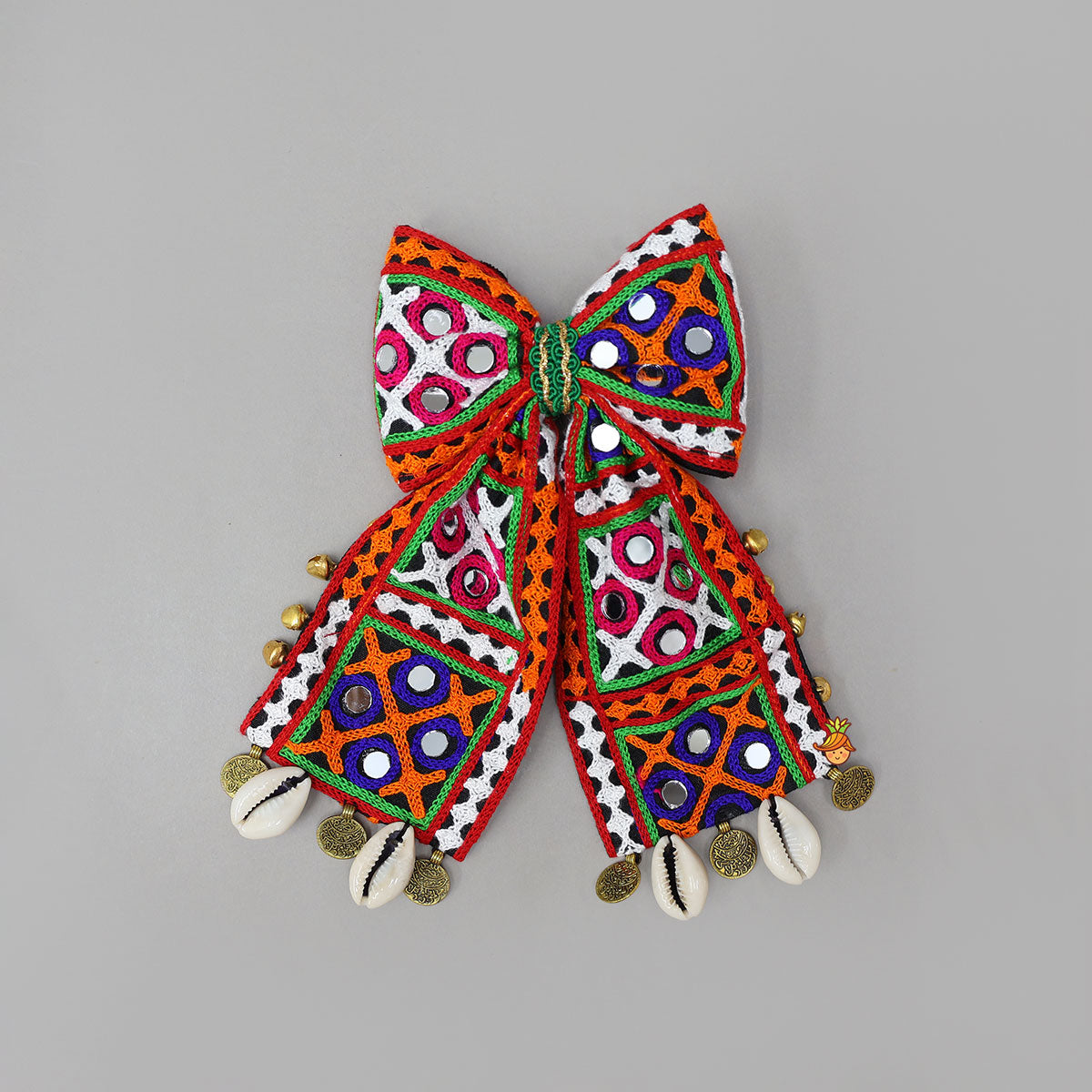 Handcrafted Embroidered Bow Hair Clip