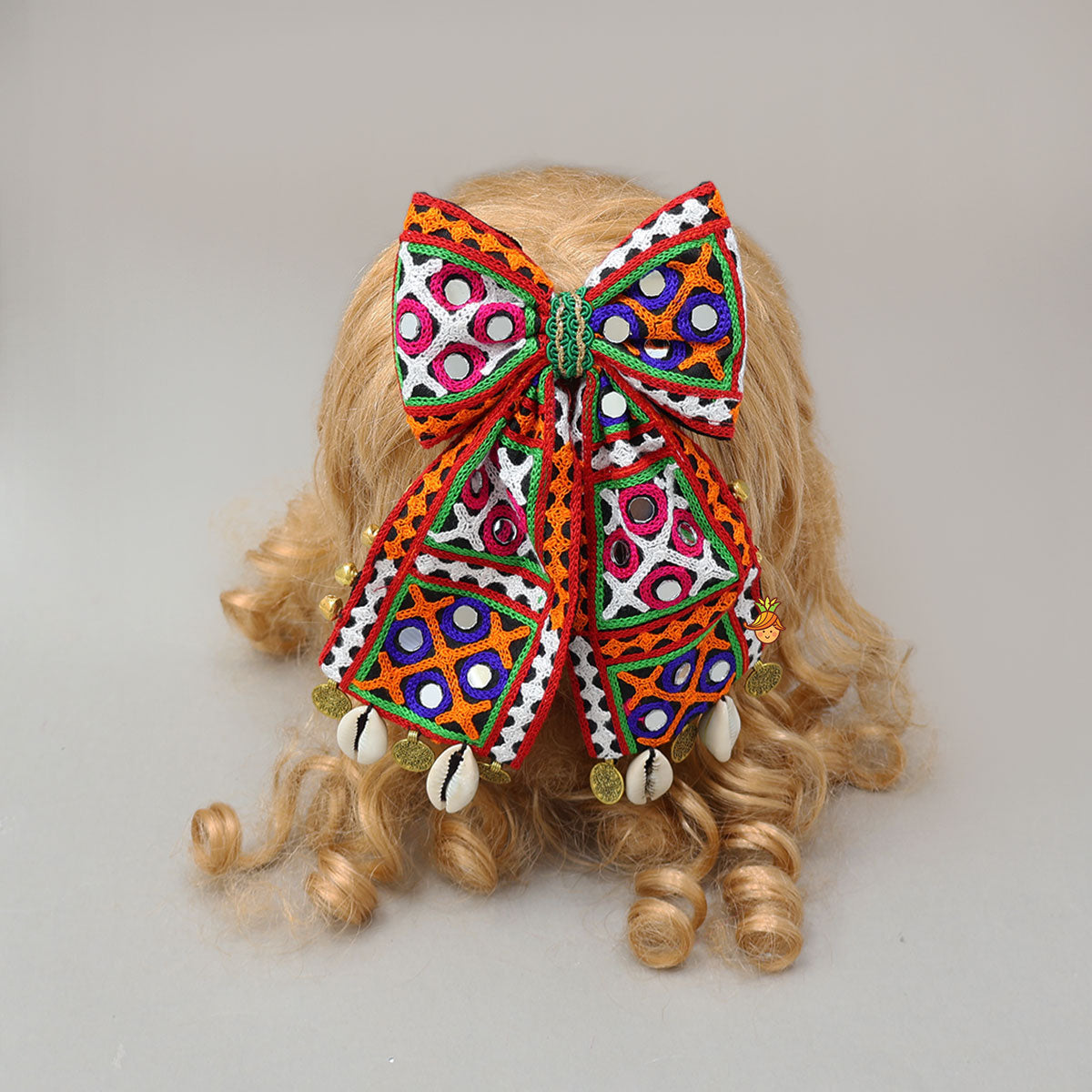 Handcrafted Embroidered Bow Hair Clip