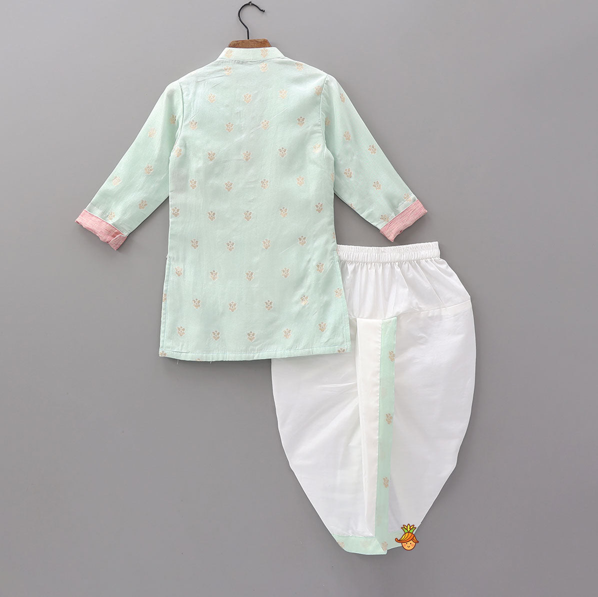 Pre Order: Booti Work Ethnic Kurta And Dhoti