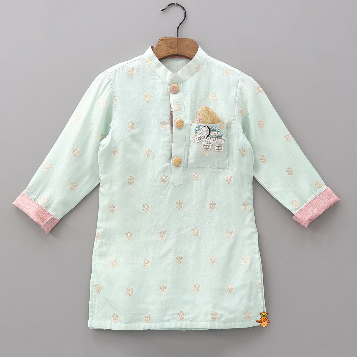 Pre Order: Booti Work Ethnic Kurta And Dhoti