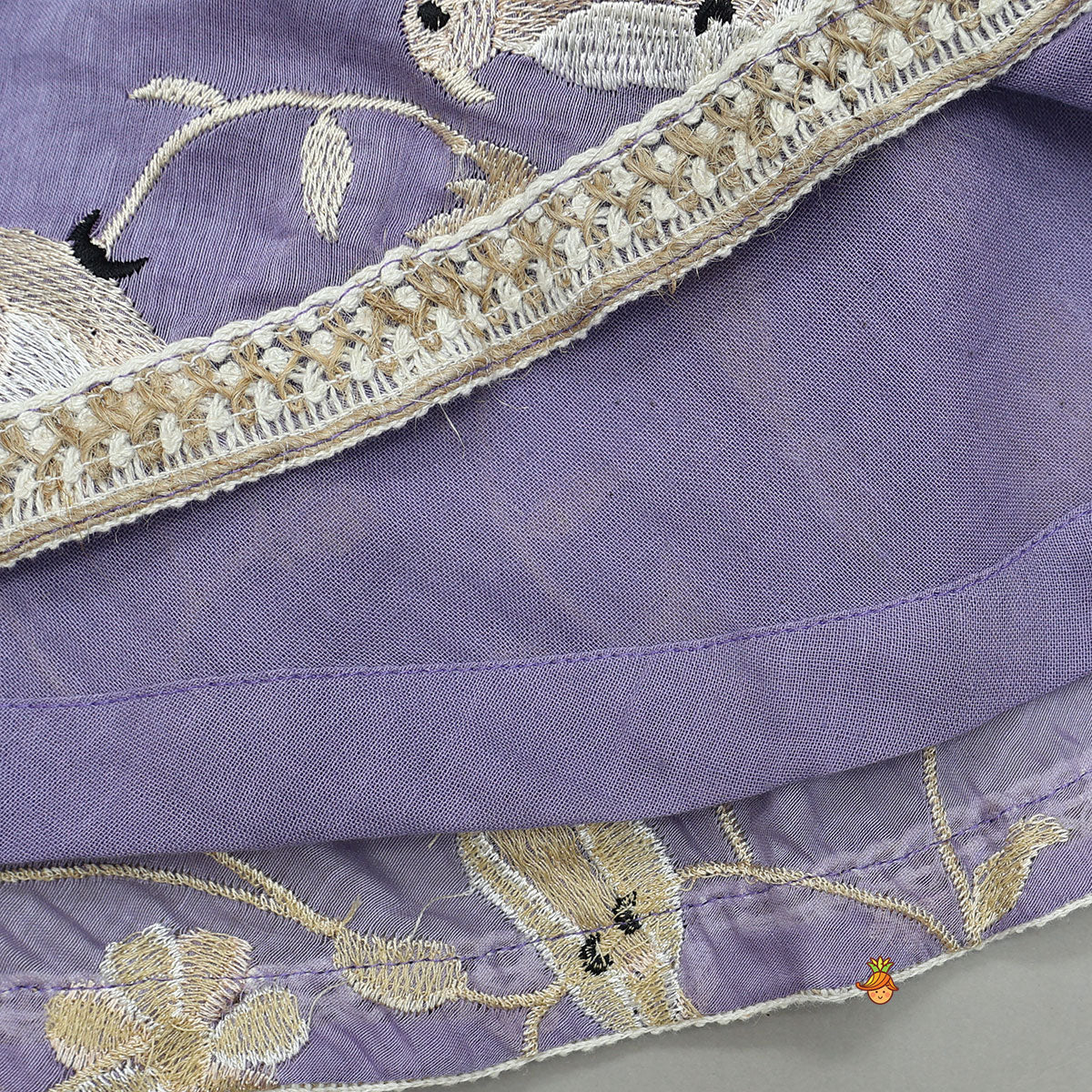 Pre Order: Floral Bird Embroidered A-Line Kurta And Dhoti
