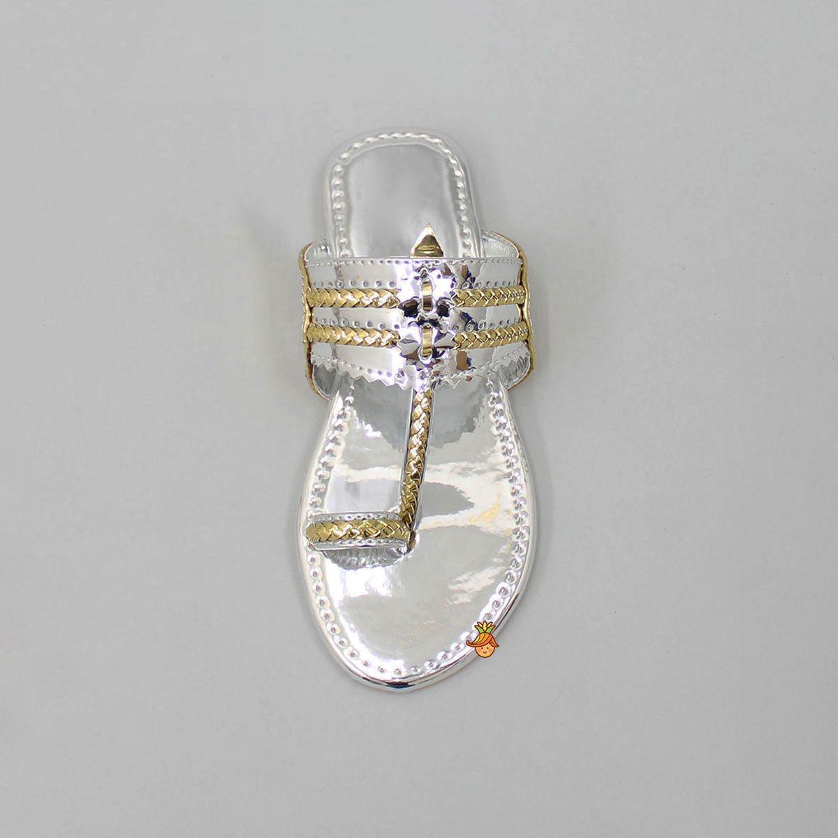 Shiny Braided Kolhapuri Flats