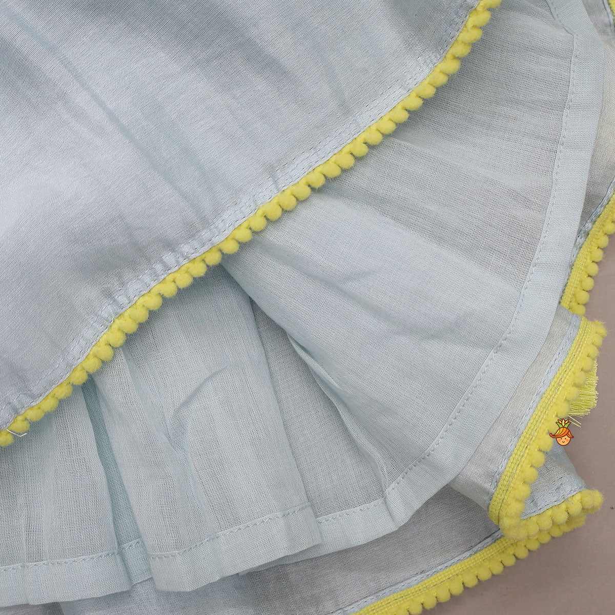Angrakha Style Pastel Kurta with Sharara