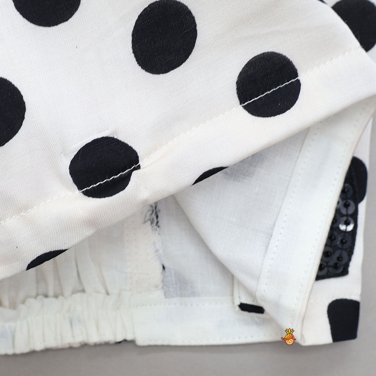 Pre Order: Polka Dot Print Halter Neck Crop Top And Lehenga